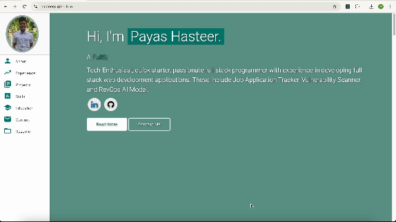 Payas Hasteer | FullStack Developer